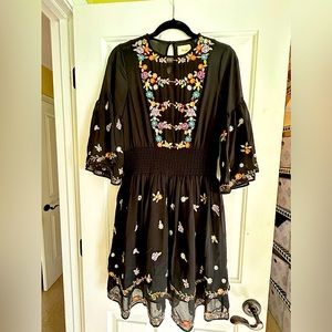 ANTHROPOLOGIE | Floral Embroidered Dress by Maeve